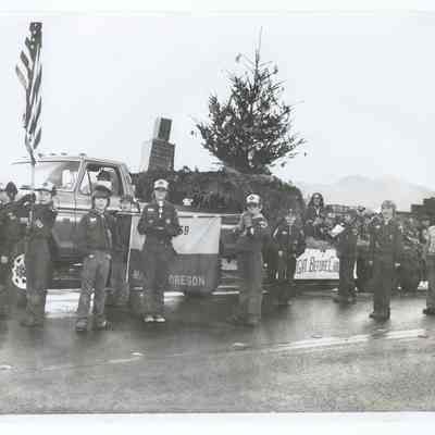 Photograph of a Christmas parade, Springfield, circa 1980