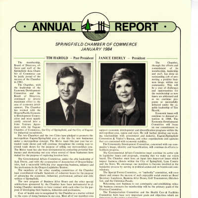 Annual Report, Springfield Chamber of Commerce, 1984
