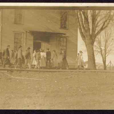 Postcard, High School and Student Body, Springfield, Undated