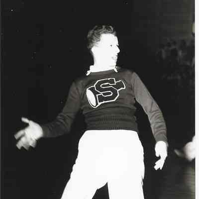 Cheerleader, Union High School, 1940s.