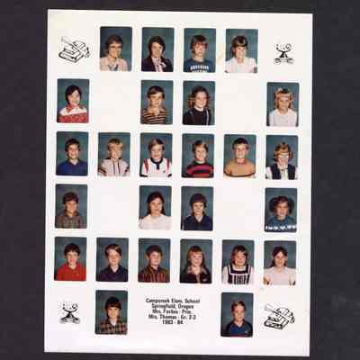 Photograph, Camp Creek Elementary, Grades 2 and 3, 1983-1984.