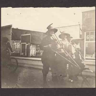 Photograph of Women dressed like Farmers, Springfield, Oregon, Undated