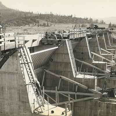 Photograph of Cougar Dam Construction, Date Unknown