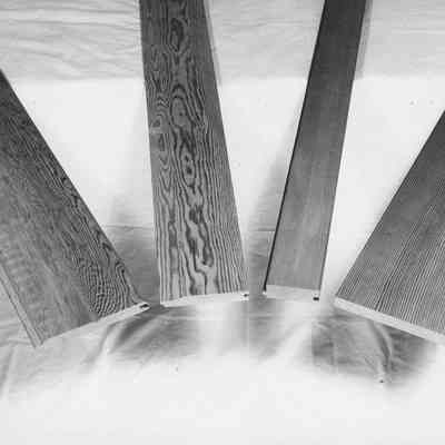 Photograph of Four Types of Finished Lumber, Date Unknown
