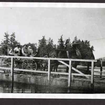 Photograph of Emmerich Ferry on the McKenzie River, Oregon, circa 1900-1934
