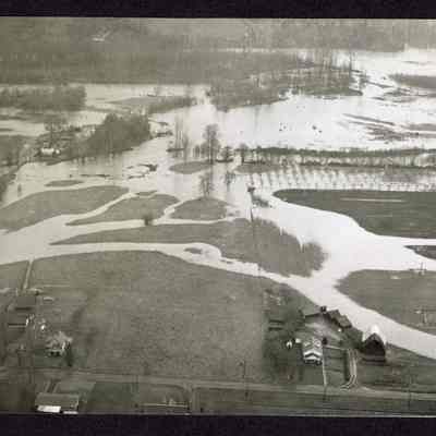 Photograph of Aerial View of Flood, Date Unknown.