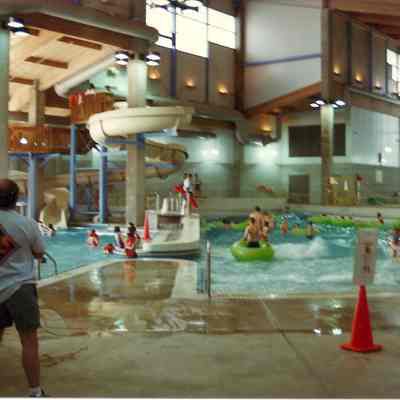 Photograph of the inside of Lively Park Swim Center, Springfield, Oregon, 1997