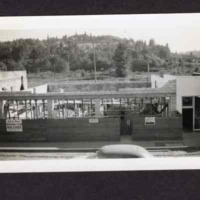 Photograph of a building under construction, Undated