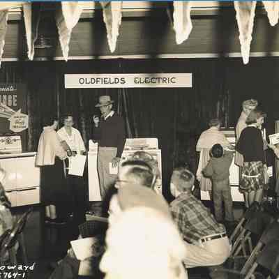 Photograph of Oldfields Electric display at Springfield Electric Appliance Show, Springfield, Oregon, 1954