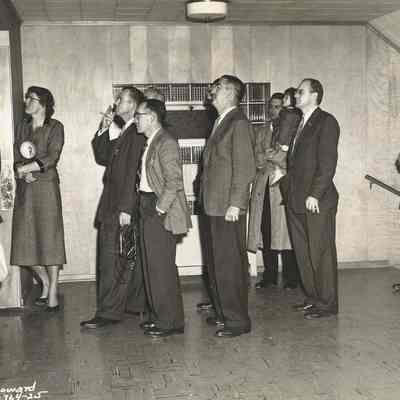 Photograph of people at Springfield Electric Appliance Show, Springfield, Oregon, 1954
