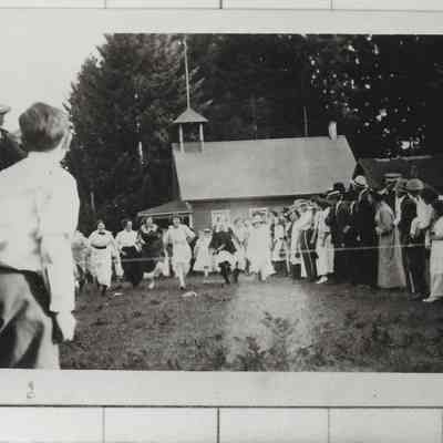 Photograph of married ladies race at picnic