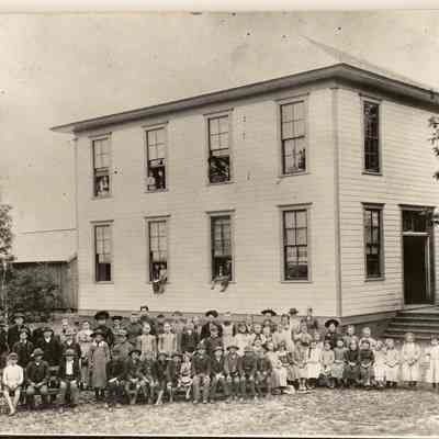 Photograph of a Grade School in Springfield, Oregon, Circa 1890