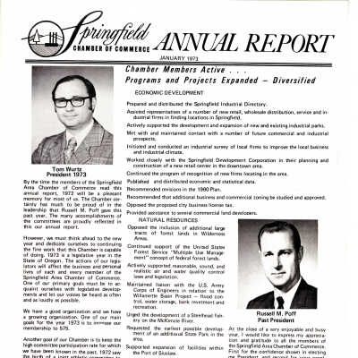 Annual Report, Springfield Chamber of Commerce, 1973