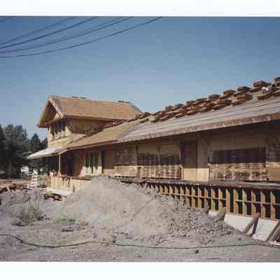 Photograph of the Springfield Train Depot Restoration, circa 1992