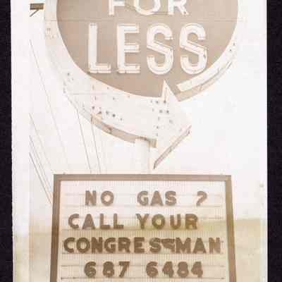 Photograph of Gas Station Sign, Undated