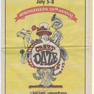 Documents on the 'Crazy Daze' event, by the Springfield Chamber of Commerce, 1987-1990