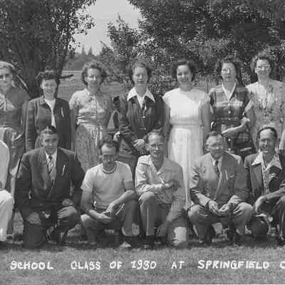 Photograph of Springfield High class of 1930 reunion, Springfield, Oregon, 1951