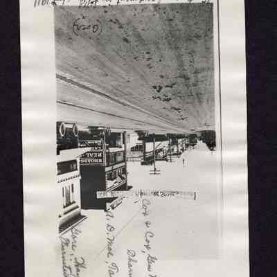 Photograph of Main Street, Springfield, with streetcar tracks and pavement, 1911