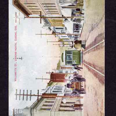 Postcard, Willamette St., Eugene, Oregon, Date Unknown.