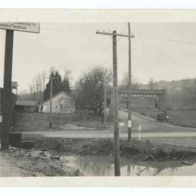 Photograph of the Springfield Arch and area, Oregon, 1937
