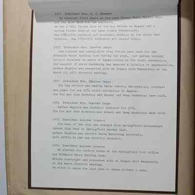 Page 4 History of Springfield Garden Club (page 5)