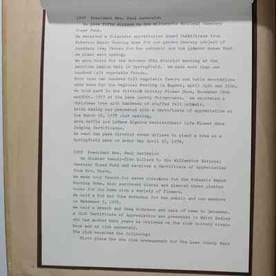 Page 4 History of Springfield Garden Club (page 6)