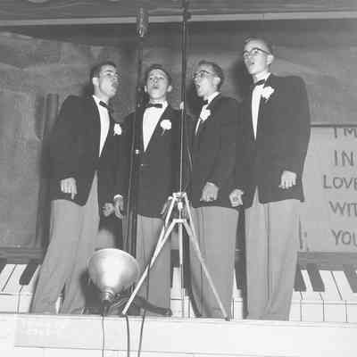 Photograph of barbershop quartet, 1954