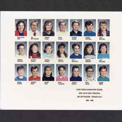 Photograph of Student Body Grades 4-5, Camp Creek Elementary School, circa 1989-1990