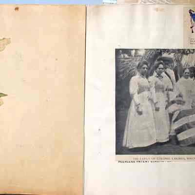 Inside of front cover and page 1