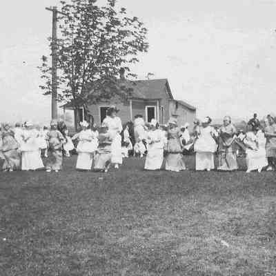 Photograph of May Day at Lincoln School #7. 1921.