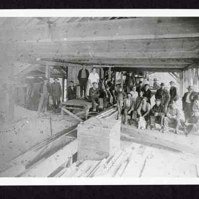 Photograph of mill crew of twenty-two people