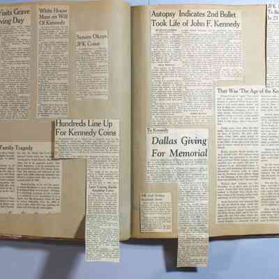 Pages 34 and 35 newspaper clippings unfolded