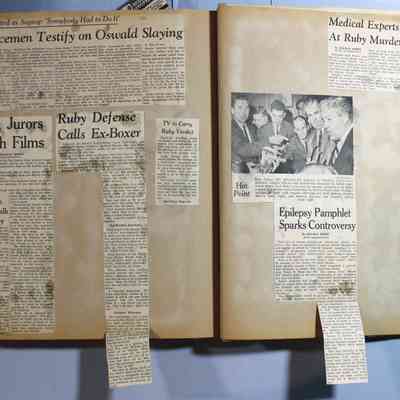 Pages 72 and 73 newspaper clippings unfolded