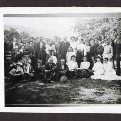 Photograph of wedding party for the marriage of May Potter Sterling and Granville Lane
