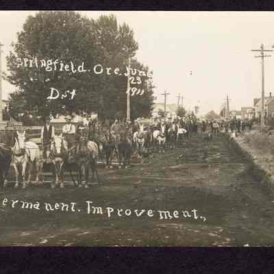 Post Card, Springfield, Oregon, "D" Street Permanent Improvement, 1911
