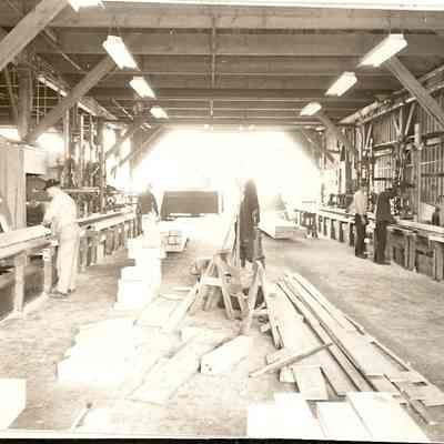 Photograph of a Crew working in Lumber Mill, Unknown date and location