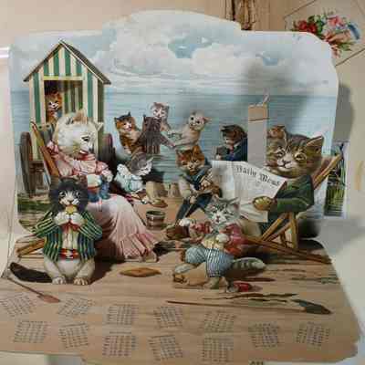 Page 8 Cat picnic basket calendar opened