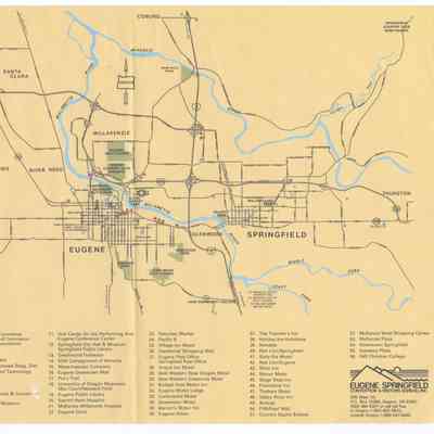 Eugene-Springfield Visitors Map, circa 1980