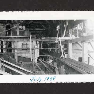 Photograph of the inside of Booth-Kelly lumber mill