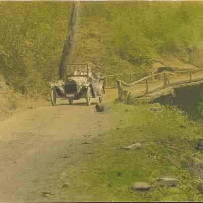 Car traveling up the McKenzie.
