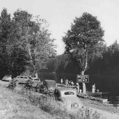 Photograph of View of McKenzie River Chateau, Date Unknown