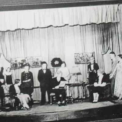 Photograph of "Caption Applejack", a play at Oregon City High School (Lucille Wylie), 1930