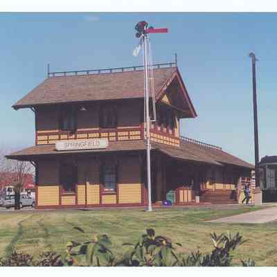 Postcard of the Springfield Train Depot, circa 1990