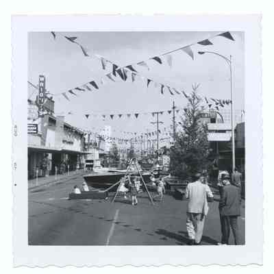 Photograph of 'Shoppers Paradise' sponsored by the Chamber of Commerce, Main Street, Springfield, 1957