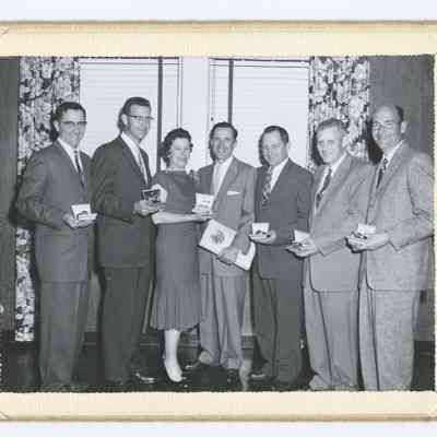 Photograph of Springfield Motors employees, 10th Anniversary, 1959