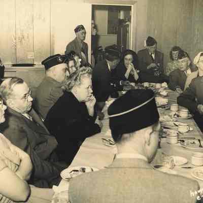 Photograph of American Legion burning the mortgage supper, 1953