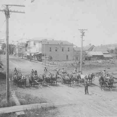 Photograph of Main Street, Springfield, Oregon, circa 1904