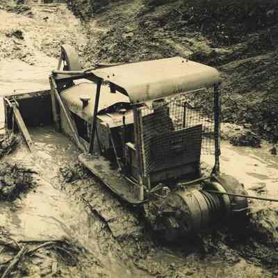 Photograph of Cougar Dam Construction, 1956