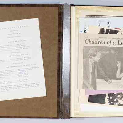 Inside front cover and loose papers in front page 1