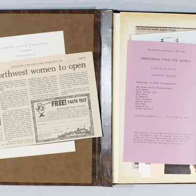 Inside front cover and loose papers in front page 1